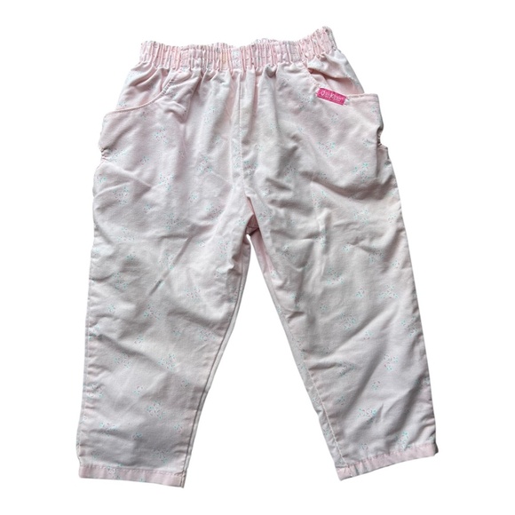 Vintage Osh Kosh B'Gosh Pink Floral Toddler Pants 90's - Picture 1 of 5